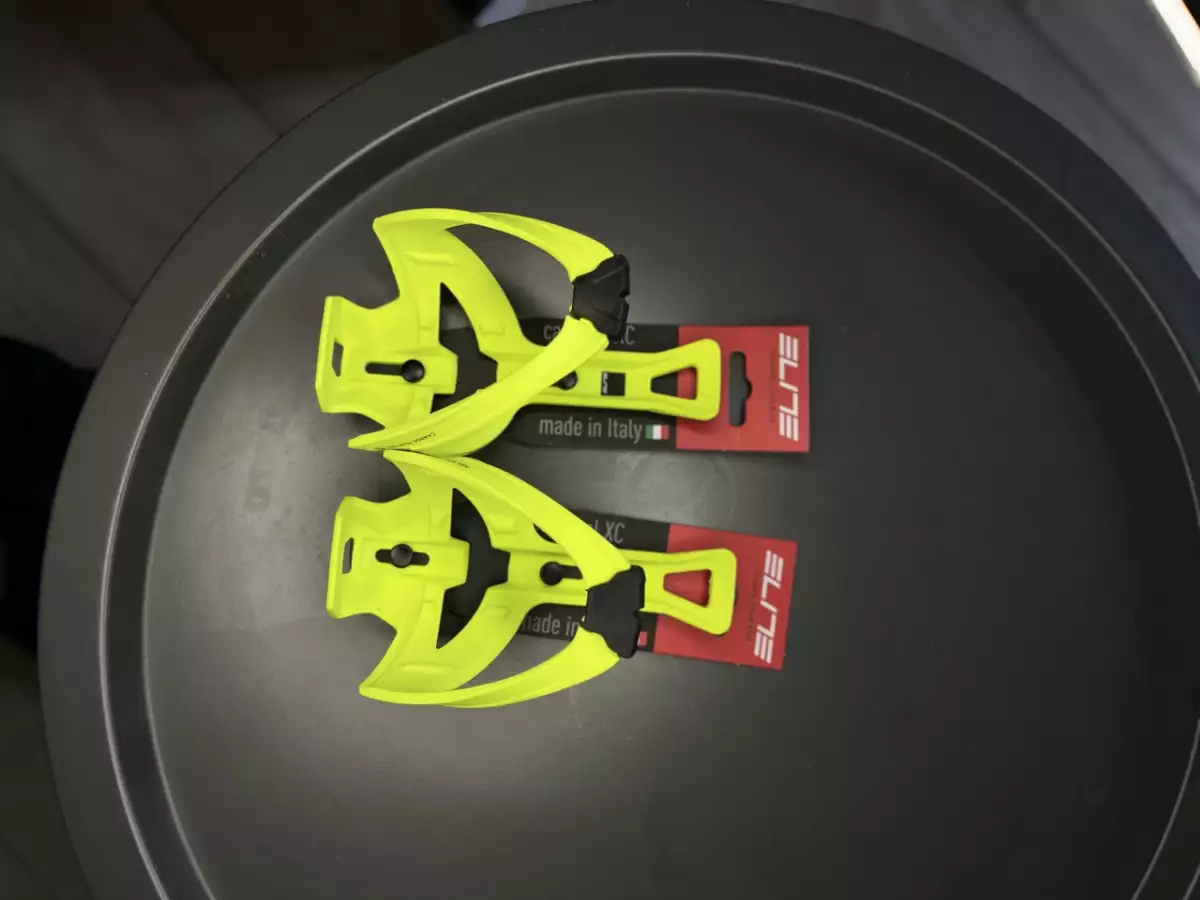 paire de portes bidons jaune fluo